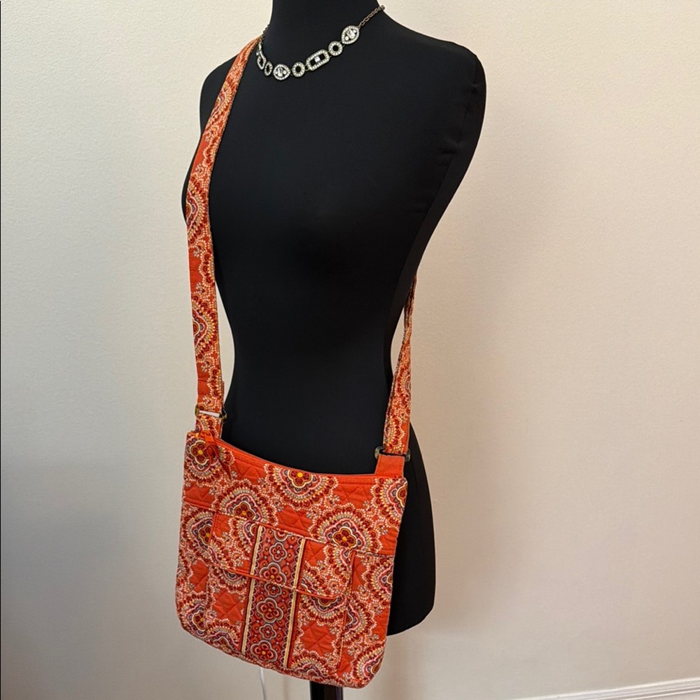 Vera Bradley Orange and Red Patterned Crossbody Bag
